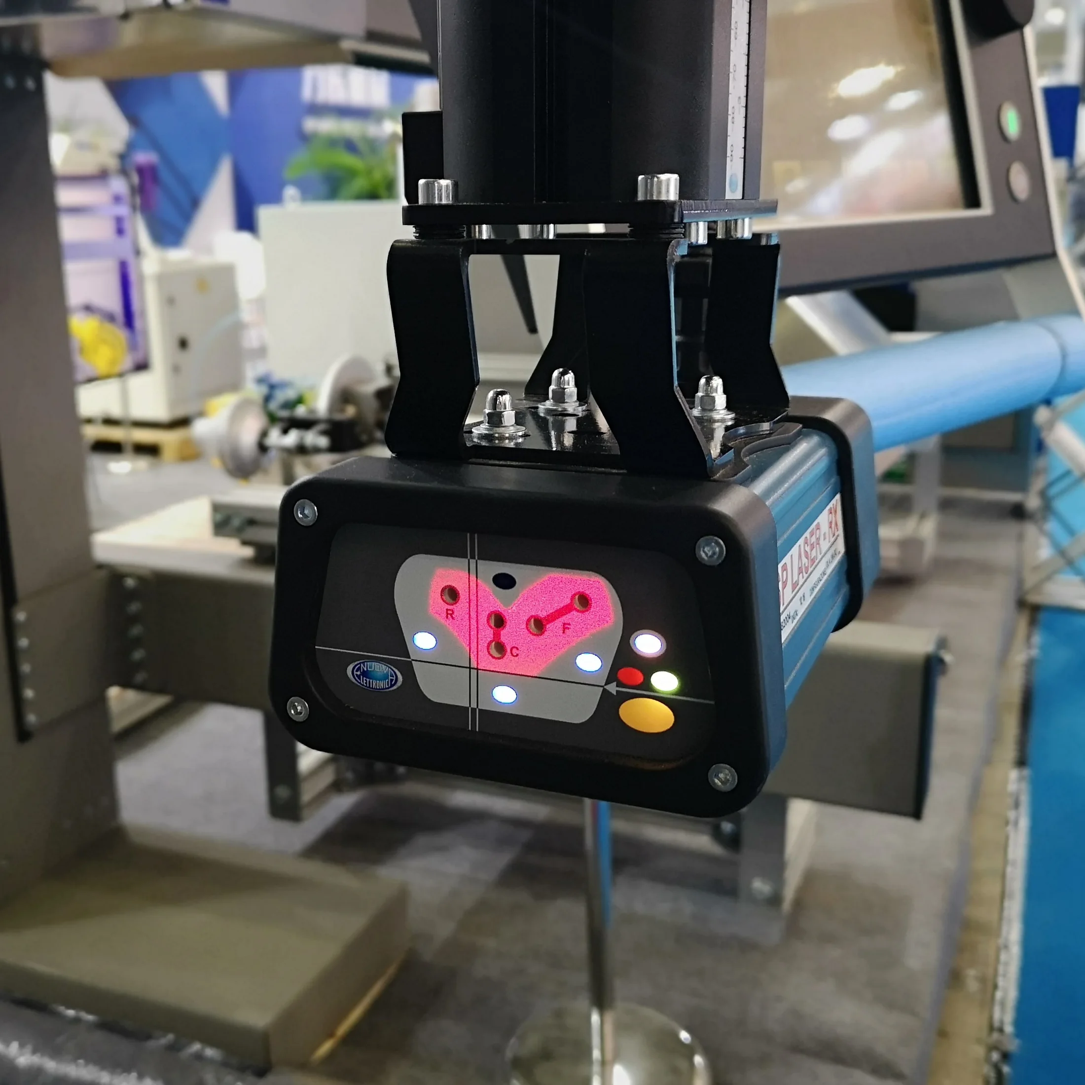 Press brake with integrated laser safety guarding